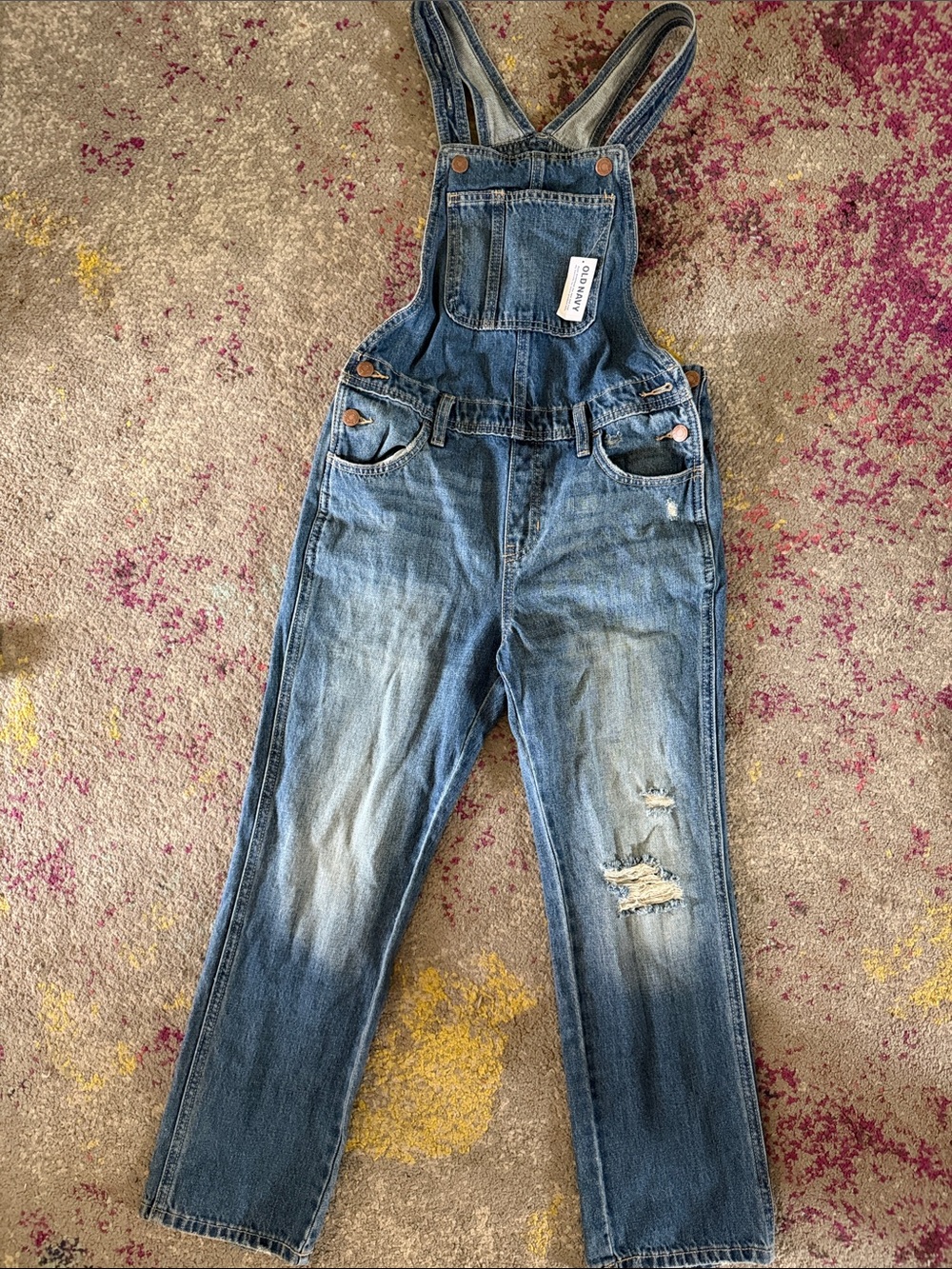 Old Navy Girls size 10-12 Denim Overalls new with tags